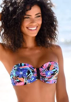 Bench. Bandeau-bikinitop Pitch Met Kleurrijke Print -Beste Bikini Winkel bench bandeau bikinitop pitch met kleurrijke print zwart 3