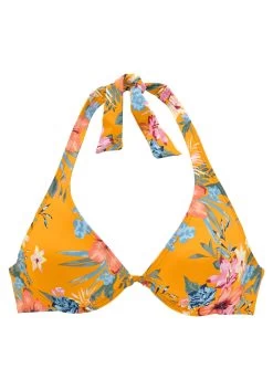 Venice Beach Bustierbikinitop Fjella In Tweekleurige Animal-look -Beste Bikini Winkel bench bikinitop met beugels maui met een bloemmotief geel 9