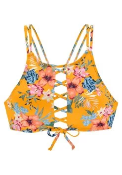 S.Oliver RED LABEL Beachwear Bikinitop Met Beugels Barcelona Met Moderne Etnoprint -Beste Bikini Winkel bench bustierbikinitop maui met modieuze vetersluiting geel 1