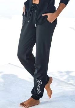 Tommy Hilfiger Swimwear Badpak TH ONE PIECE RUNWAY (EXT SIZES) -Beste Bikini Winkel bench relaxbroek met glanzend logoborduursel zwart