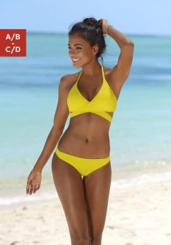 Jette Joop Triangelbikini Met Sierstuds -Beste Bikini Winkel bench triangelbikini in wikkellook geel 1