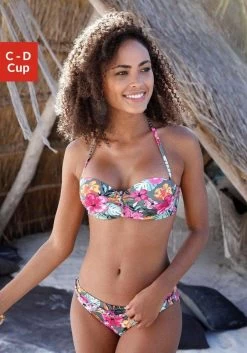 Venice Beach Bikinibroekje L.A. Met Contrast-piping 22 Venice Beach Bikinibroekje L.A. Met Contrast-piping -Beste Bikini Winkel buffalo bandeau bikinitop pijnboom met gevlochten sierband groen