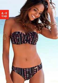 Chiemsee Beugelbikini Met Trendy Bloemenprint -Beste Bikini Winkel buffalo beugelbikini in bandeaumodel met afneembare bandjes zwart 5