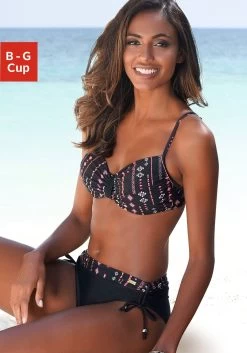 S.Oliver RED LABEL Beachwear Bikinitop Met Beugels AZALEA In Tropische Print -Beste Bikini Winkel buffalo beugelbikini met hoger geknipte broek zwart 2