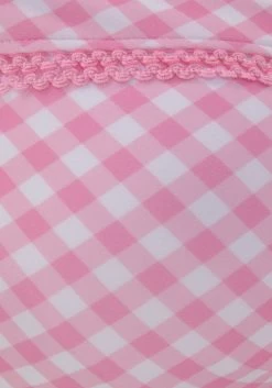 Buffalo Bikinitop Met Beugels Geruit Met Sierrand -Beste Bikini Winkel buffalo bikinitop met beugels geruit met sierrand roze 4