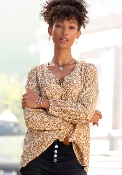 Bruno Banani Push-upbikini Met Voorsluiting 27 Bruno Banani Push-upbikini Met Voorsluiting -Beste Bikini Winkel buffalo blouse zonder sluiting met bloemetjesprint bruin