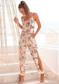Bruno Banani Bustierbikini Met Sierbandjes -Beste Bikini Winkel buffalo jumpsuit met splitje opzij op de pijpen multicolor