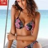Buffalo Push-upbikinitop City In Een Trendy Flower-print -Beste Bikini Winkel buffalo push upbikinitop city in een trendy flower print zwart