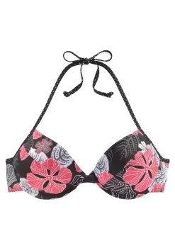 Buffalo Push-upbikinitop City In Een Trendy Flower-print -Beste Bikini Winkel buffalo push upbikinitop city in een trendy flower print zwart 2