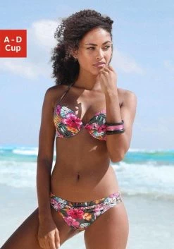 Sunseeker Bikinibroekje Tahiti Met Omslagband -Beste Bikini Winkel buffalo push upbikinitop pijnboom met een bloemmotief groen 2