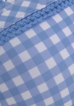 Buffalo Triangel-bikinitop Geruit Met Sierrand -Beste Bikini Winkel buffalo triangel bikinitop geruit met sierrand blauw 5