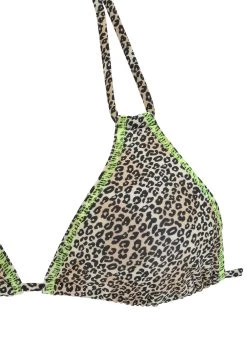 Buffalo Triangelbikini Met Neonkleurige Siernaad -Beste Bikini Winkel buffalo triangelbikini met neonkleurige siernaad bruin 3