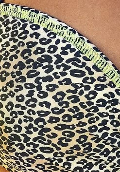 Buffalo Triangelbikini Met Neonkleurige Siernaad -Beste Bikini Winkel buffalo triangelbikini met neonkleurige siernaad bruin 5