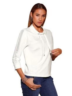 Bench. Bustierbikinitop Maui Met Modieuze Vetersluiting -Beste Bikini Winkel creation l sweatshirt beige 1