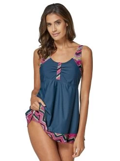 KangaROOS Beugelbikini In Ruiten-look -Beste Bikini Winkel feel good tankinitop blauw 1