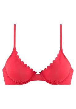 Sunseeker Beugelbikinitop In Bandeaumodel AMARI In Wikkel-look -Beste Bikini Winkel lascana bikinitop met beugels scallop met vulling rood 3
