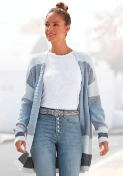 Bruno Banani Beugelbikini In Bandeaumodel Met Turquoisekleurige Animal-print -Beste Bikini Winkel lascana lang vest met colourblocking look blauw 1