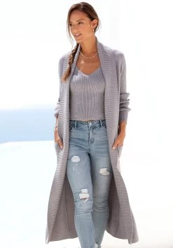 Venice Beach Beugelbikini In Hawaï-design 22 Venice Beach Beugelbikini In Hawaï-design -Beste Bikini Winkel lascana lang vest met ribbreidetails grijs 1