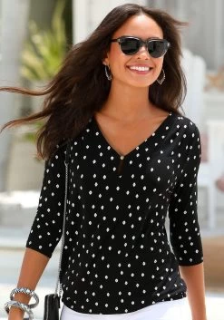 S.Oliver RED LABEL Beachwear Triangelbikini Met Patroonmix -Beste Bikini Winkel lascana shirt met 3 4 mouwen met schouderrimpeling set van 2 zwart 1