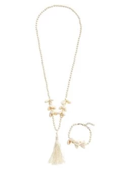 KangaROOS Bustierbikini In Batikdesign 35 KangaROOS Bustierbikini In Batikdesign -Beste Bikini Winkel lascana sieradenset ketting en enkelkettinkje met leuke schelp details 2 delig bruin