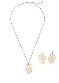 KangaROOS Badpak In Gemêleerde Look -Beste Bikini Winkel lascana sieradenset ketting en oorringen met palmblad goud