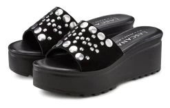 KangaROOS Beugelbikini In Bandeaumodel In Batikdesign -Beste Bikini Winkel lascana slippers van leer met sleehak zwart