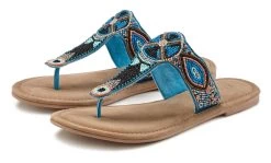 Feel Good Bikinitop Met Beugels -Beste Bikini Winkel lascana teenslippers met luxueuze kralengarnering blauw