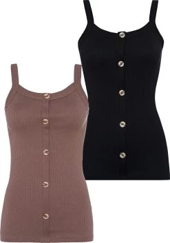 Chiemsee Beugelbikini Met Trendy Bloemenprint -Beste Bikini Winkel lascana top in zachte ribkwaliteit set van 2 bruin 1