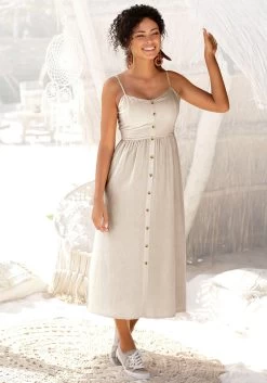 Bruno Banani Beugelbikini In Bandeaumodel In Wikkellook -Beste Bikini Winkel lascana zomerjurk linnenmix beige 2