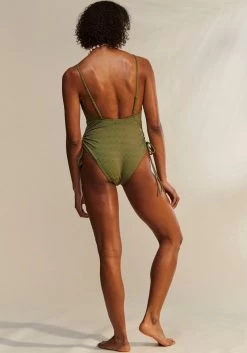 Roxy Badpak CURRENT COOLNESS ONE PIECE -Beste Bikini Winkel roxy badpak current coolness one piece groen 2