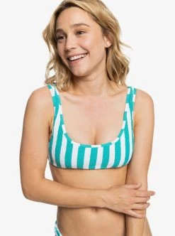 Roxy Triangel-bikinitop Blossom Babe Smocked -Beste Bikini Winkel roxy triangel bikinitop blossom babe smocked blauw 5