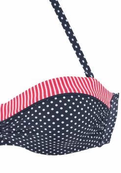 S.Oliver RED LABEL Beachwear Bandeau-bikinitop Avni Met Aangerimpeld Midden -Beste Bikini Winkel soliver red label beachwear bandeau bikinitop avni met aangerimpeld midden blauw 2