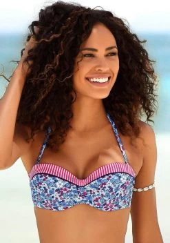 S.Oliver RED LABEL Beachwear Bandeau-bikinitop Jill Met Patroonmix 23 S.Oliver RED LABEL Beachwear Bandeau-bikinitop Jill Met Patroonmix -Beste Bikini Winkel soliver red label beachwear bandeau bikinitop jill met patroonmix blauw 5