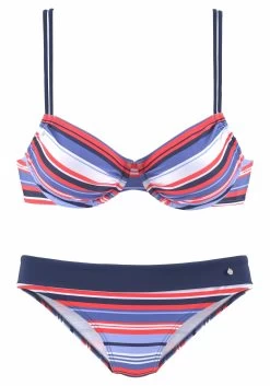 S.Oliver RED LABEL Beachwear Beugelbikini Met Maritieme Strepen -Beste Bikini Winkel soliver red label beachwear beugelbikini met maritieme strepen blauw 2