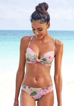 Sunseeker Beugelbikinitop In Bandeaumodel Ditsy Met Gehaakt Randje -Beste Bikini Winkel soliver red label beachwear bikinitop met beugels azalea in tropische print roze 1
