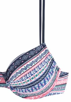 S.Oliver RED LABEL Beachwear Bikinitop Met Beugels Barcelona Met Moderne Etnoprint -Beste Bikini Winkel soliver red label beachwear bikinitop met beugels barcelona met moderne etnoprint blauw 3