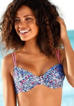 S.Oliver RED LABEL Beachwear Bikinitop Met Beugels Jill Met Patroonmix -Beste Bikini Winkel soliver red label beachwear bikinitop met beugels jill met patroonmix blauw 3