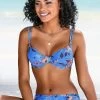 S.Oliver RED LABEL Beachwear Bikinitop Met Beugels Maya Met Dubbele Bandjes En Gebloemd Design 2 S.Oliver RED LABEL Beachwear Bikinitop Met Beugels Maya Met Dubbele Bandjes En Gebloemd Design -Beste Bikini Winkel soliver red label beachwear bikinitop met beugels maya met dubbele bandjes en gebloemd design blauw
