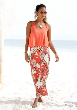 Buffalo Oversized Tankinitop BRANDA -Beste Bikini Winkel soliver red label beachwear maxi jurk in laagjes look rood 1