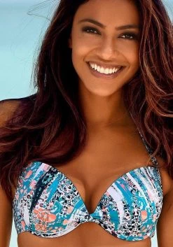 Sunseeker Push-upbikinitop GIPSY Met Modieuze Print -Beste Bikini Winkel sunseeker push upbikinitop gipsy met modieuze print groen 5