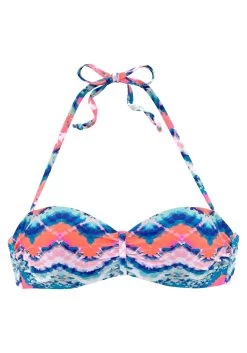 Venice Beach Bustierbikinitop Fjella In Tweekleurige Animal-look -Beste Bikini Winkel venice beach bandeau bikinitop blauw 5
