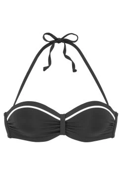 Vivance Beugelbikinitop In Bandeaumodel Met Contrastkleurige Paspels -Beste Bikini Winkel vivance beugelbikinitop in bandeaumodel met contrastkleurige paspels zwart 2