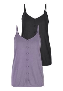 Buffalo Beugelbikini In Bandeaumodel Met Afneembare Bandjes -Beste Bikini Winkel vivance top met spaghettibandjes met opgestikte knopenlijst set van 2 paars